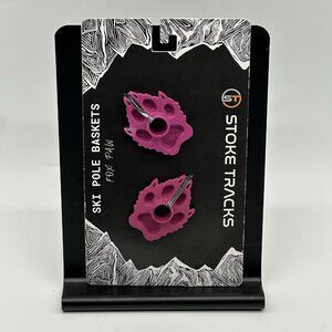 Stoke Tracks - Purple Fox Paw Ski Pole Baskets (Set of 2) - Brand New!
